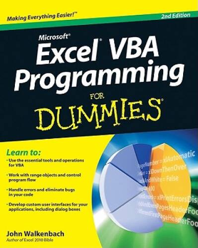 Excel VBA Programming For Dummies – Paperback By Walkenbach, John – GOOD